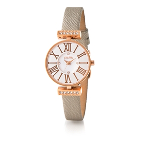 Mini Dynastry Rose Gold Plated Leather Watch-